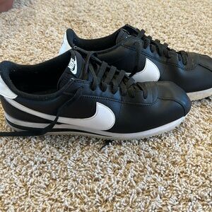 Black and White Nike Cortez